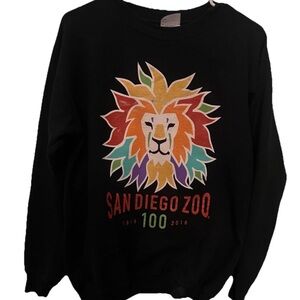 San Diego Zoo Sweater 100 Year Anniversary 2016 Black Adult Small